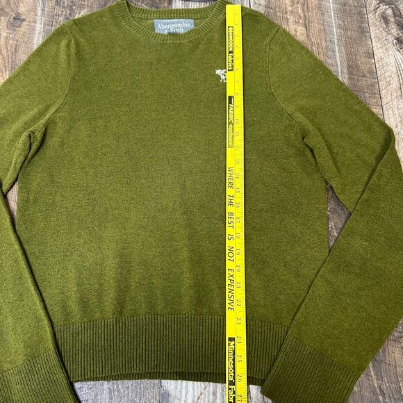 Abercrombie 00s Men’s Green Crew Neck Sweater Size Large - Picture 7 of 7